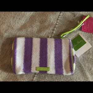 Vera Bradley straw wristlet